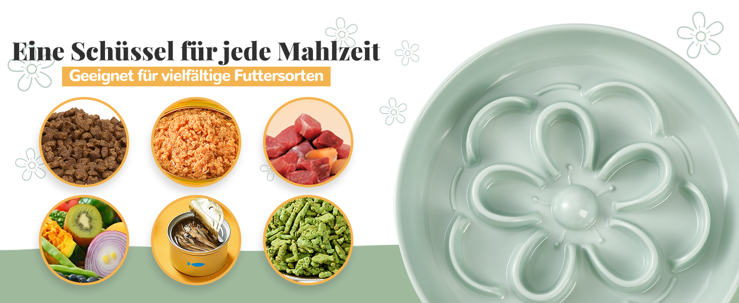 Набір мисок протиковтання для котів та маленьких собак 3 шт. - Миски з лабіринтною конструкцією, зелені, блакитні, рожеві