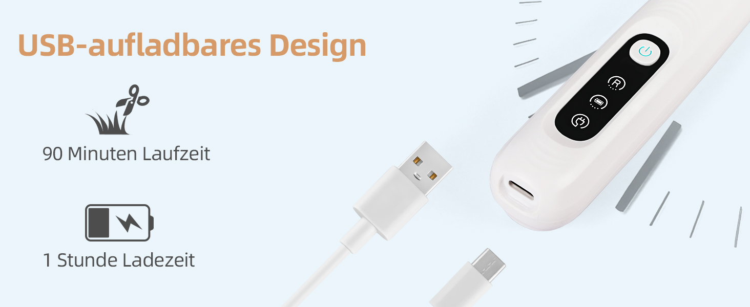 Триммер для собак ALL FOR PAWS з LED-підсвічуванням – 18 мм, тихий (35 дБ), вологостійкий (IPX4), USB, для стрижки лап, вух, обличчя та задньої частини тіла