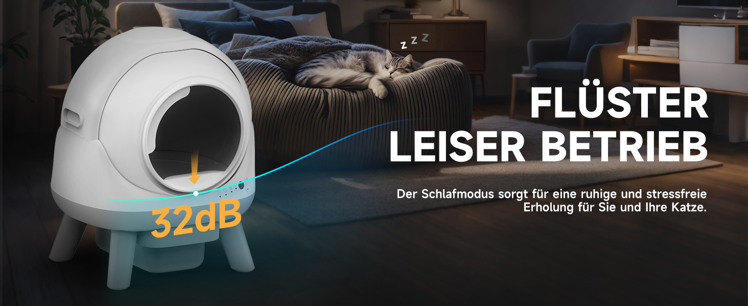 Автоматичний лоток для котів ELS PET з самоочищенням, захистом від розльоту, керуванням через додаток, без запаху, з килимком для котячого туалету та пакетами для сміття (для кількох котів) (Чорний та Сірий) (Білий Сірий)