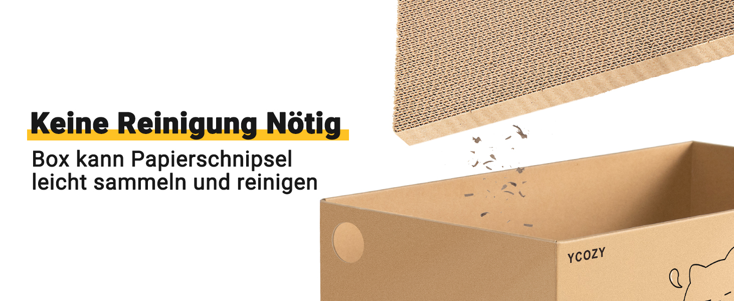 Ycozy Драбина-подряпування для котів з великою двосторонньою гофрокартонною поверхнею. Набір містить 2 коробки та 6 драбинок для котів. Міцні котячі меблі для заміни.