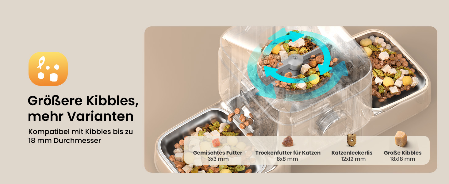 Автоматичний годівниця для котів Oneisall 5L з двома мисками, керування через додаток, Wi-Fi, PF10DAE