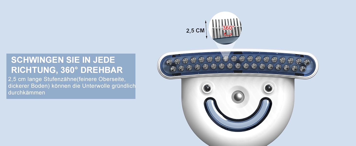 Двостороння щітка для підшерстка та парова щітка для собак та котів з 2 рівнями розпилення, широка розпушувальна щітка для довгошерстих тварин з ковтунами, інструмент для догляду та масажу