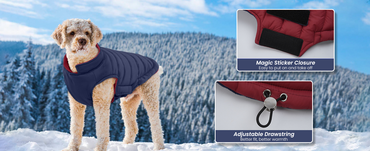 Зимовий теплий водонепроникний одяг для собак великих порід Lelepet, червоний XL