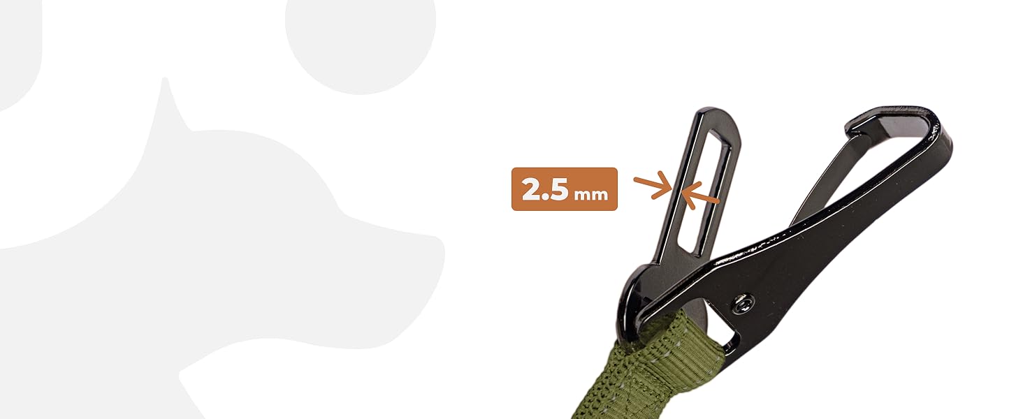 Авторемень для собак Wuglo 30-95 см - для автокрісла безпеки, з гачком та пряжкою, регульований, універсальний (Хакі)