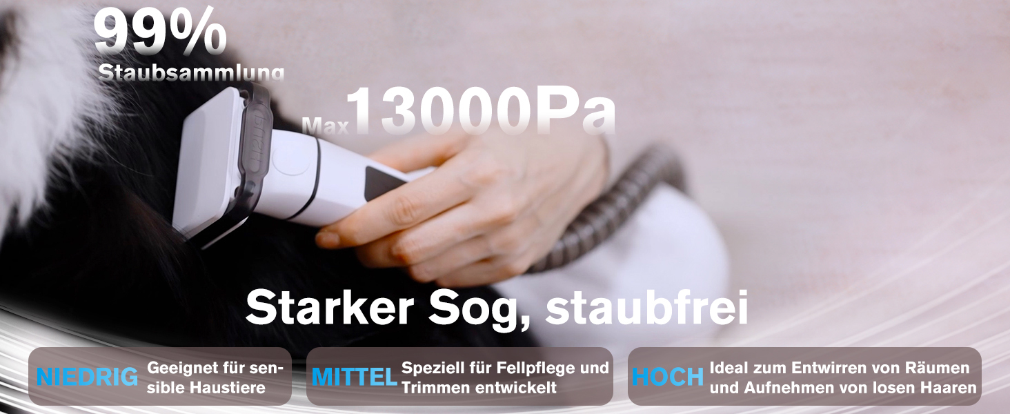 Бездротовий пилосос для собак T10 Pro 7-в-1: догляд, стрижка, точилка для кігтів, щітка. Великий контейнер 2.2л. Ідеально для прибирання шерсті вдома, в авто та на вулиці. Чорний та білий.