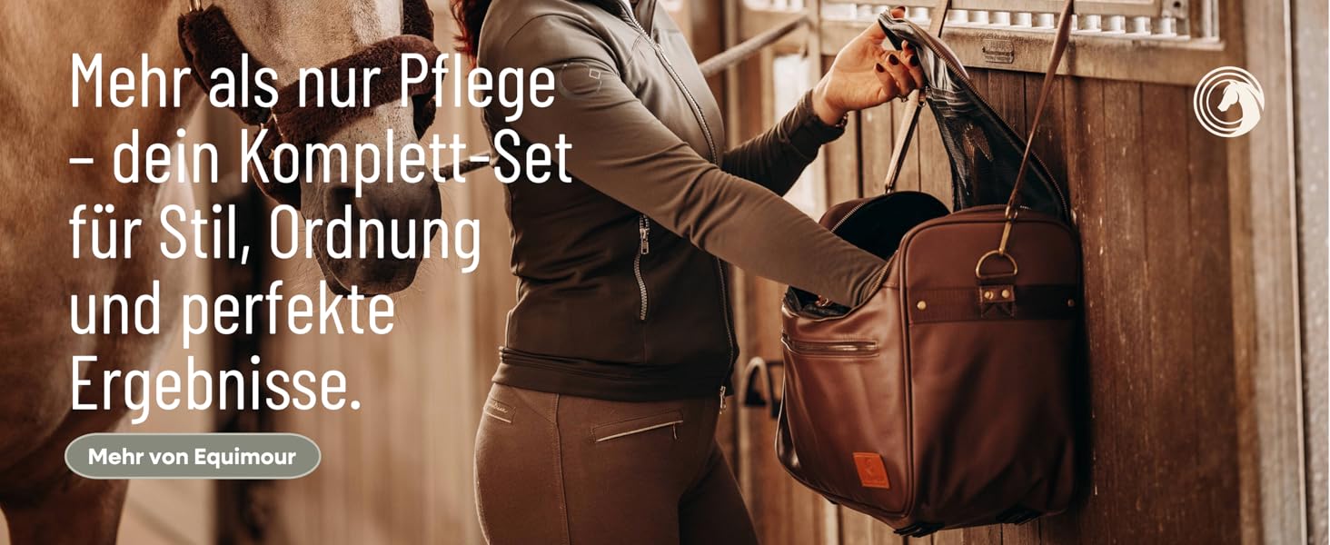 Набір для догляду за конем (12 предметів) – повний комплект для чищення коней: щітка-кардаш, щітка для гриви, копитачка, стрігач, гребінець для гриви та сумка – високоякісний набір для стайні та турнірів