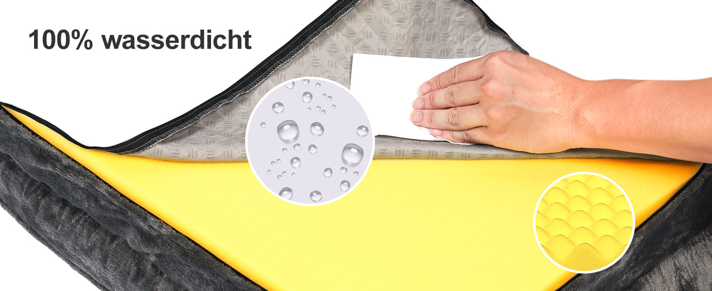 Ортопедичне ліжко для собак – миється, знімний фланелевий чохол, водонепроникний наповнювач, антиковзаюче дно, 71*58*17 см, темно-сірий