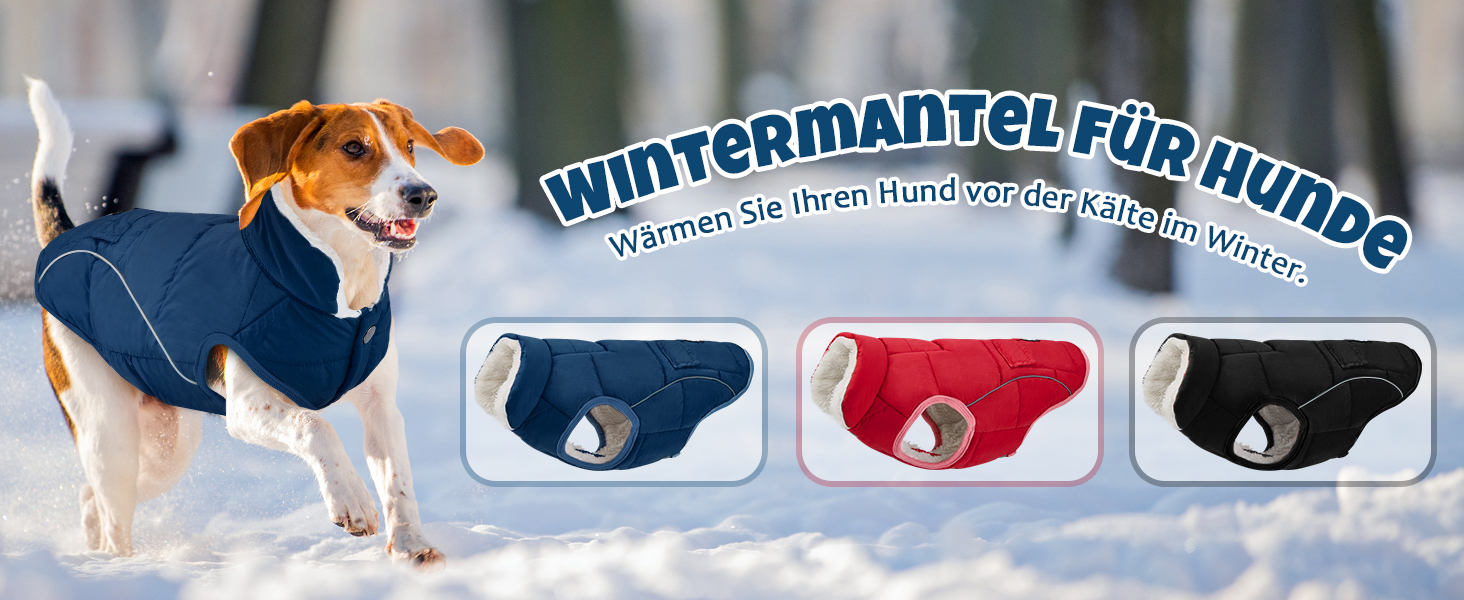 Зимовий теплий одяг для собак - водонепроникний теплий куртка з флісовою підкладкою, світловідбиваючий, чорний, L