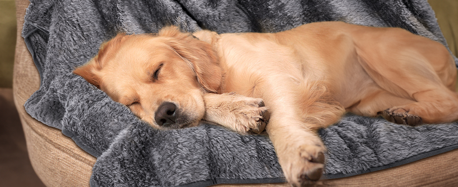 М'який флісовий килимок для собак та котів Nobleza, 160 x 120 см, сірий (XL)