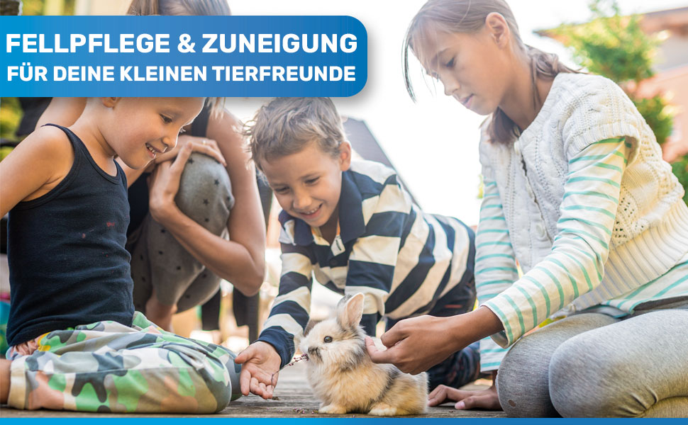 Щітка для собак та котів BluePet для довгої шерсті - видаляє підшерсток, ковтуни та вузли. Версія 2.0 з кнопкою для очищення. Для щоденного використання (Блакитна) (Міні Рожева)