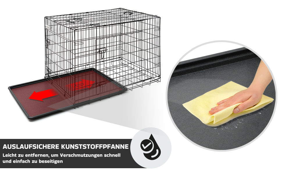 Клітка-переноска для собак, розмір S, чорна, 61x42x48,5 см. Розмірна переноска для собак та інших тварин, складна