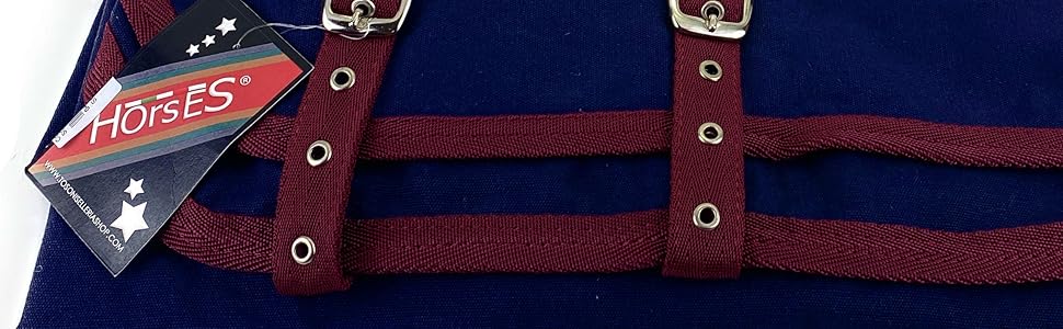 Літня бавовняна попона для коней Maddy 2, легка та дихаюча, з ременями та захистом хвоста, 155 см, чорний/синій