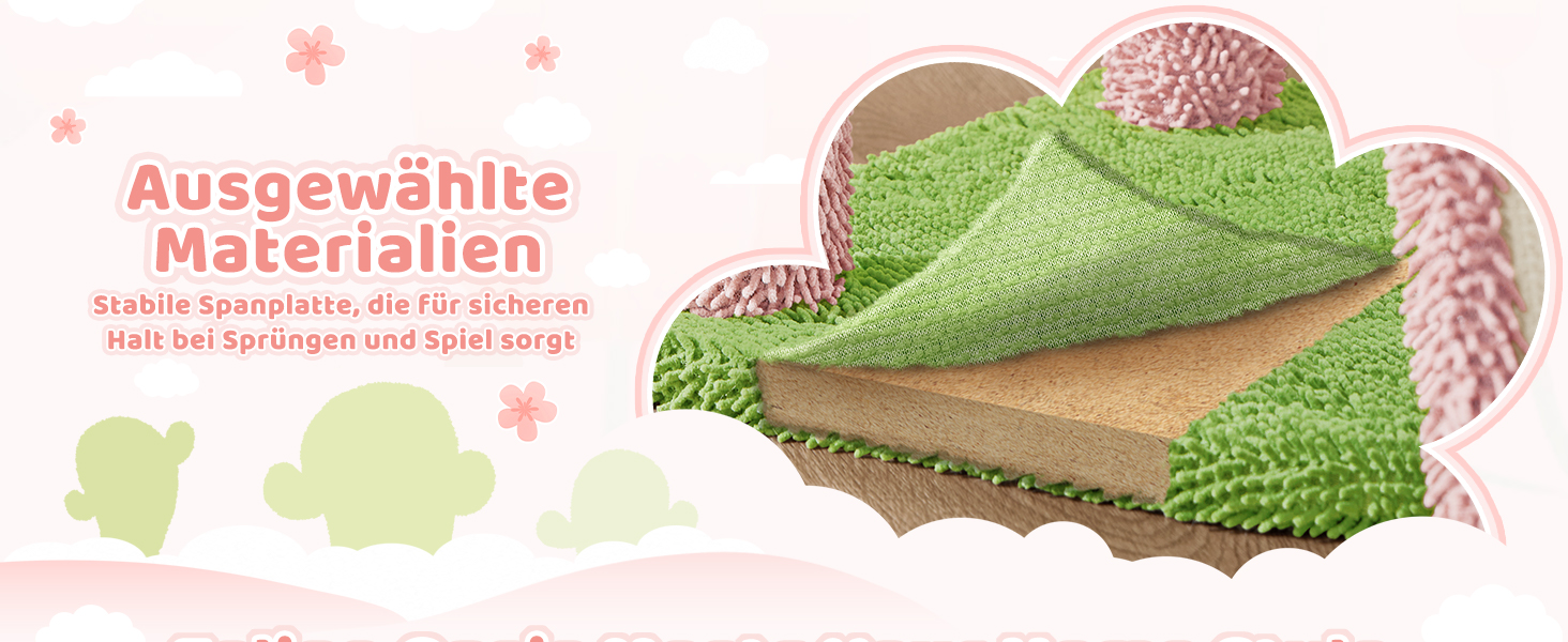 Когтеточка-будинок для котів Yaheetech Kaktus, 106.5 см, бежево-коричнева, з оглядовою платформою та печереєю