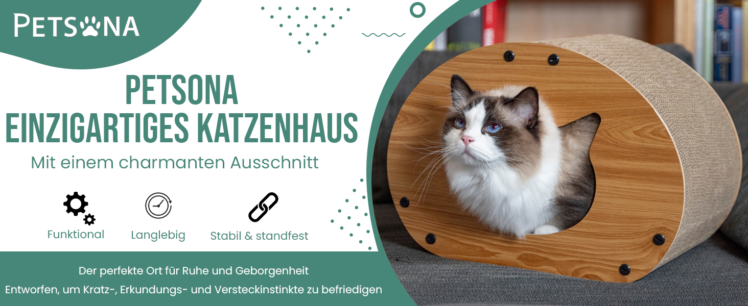 Котячий когтетоп з картону та килима, 30x43x25 см - іграшка для котів, натуральний матеріал