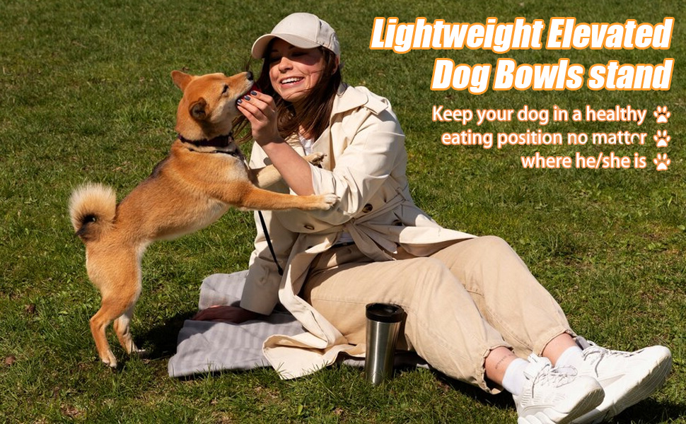 Підвищений годівниця для собак з регульованою висотою та шириною, металева миска для води/корму, підставка для собак великих, середніх та маленьких порід (миска не входить до комплекту)