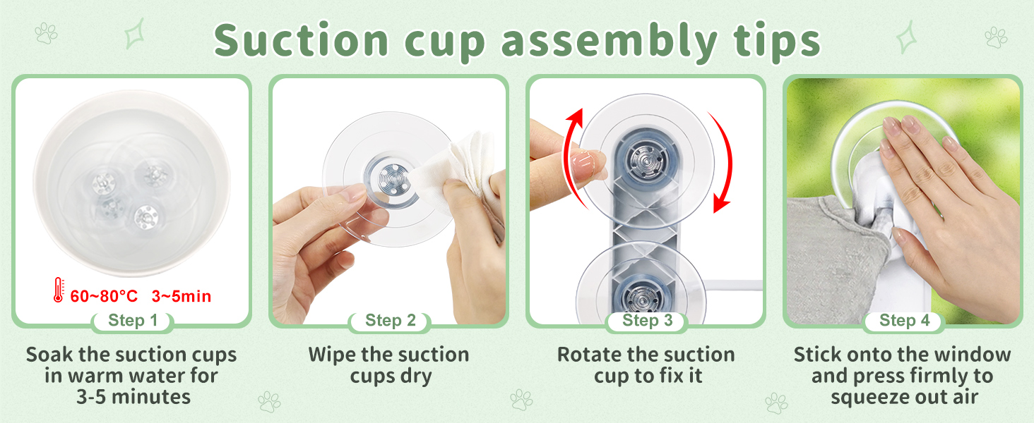 Ліжко для котів GUUSII HOME на вікно, розкладне, з присосками, 54x30 см (біле, M)