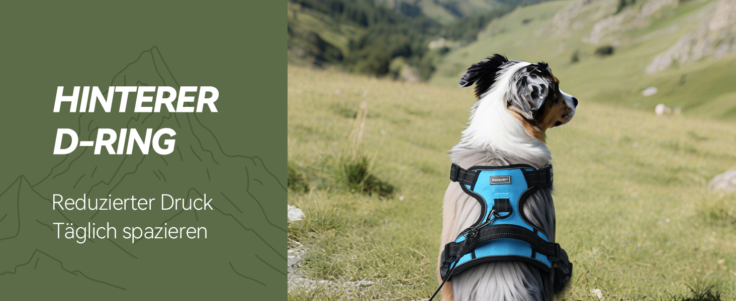 Шлейка для собак VIVAGLORY Easefit, антинатяжна з ручкою, для тренувань та прогулянок, з м'якою підкладкою, анти-вислизання, для собак середніх розмірів, червона, обхват грудей 51-74 см