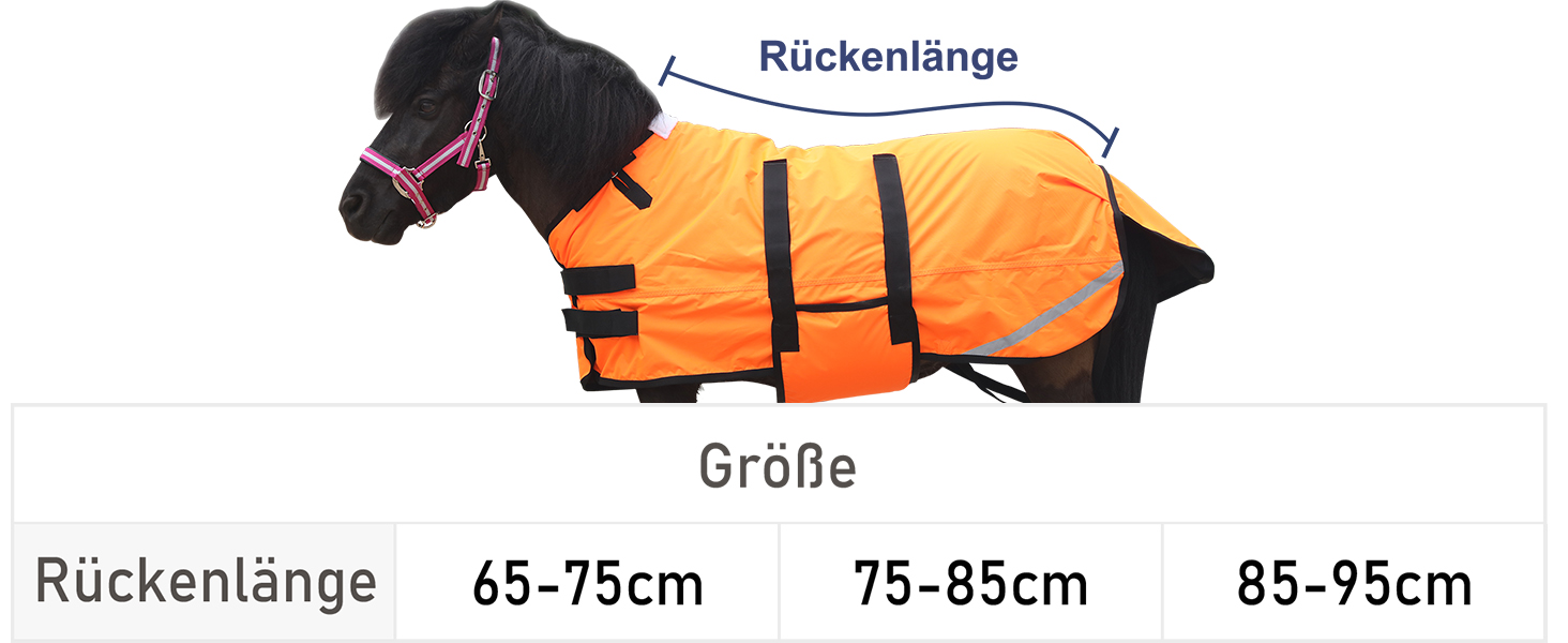 Gallopoff 300D ковдра для поні та шетлендських поні, 150г/м², легка водонепроникна зимова ковдра для поні, лошат, міні-коней, дихаюча та зносостійка
