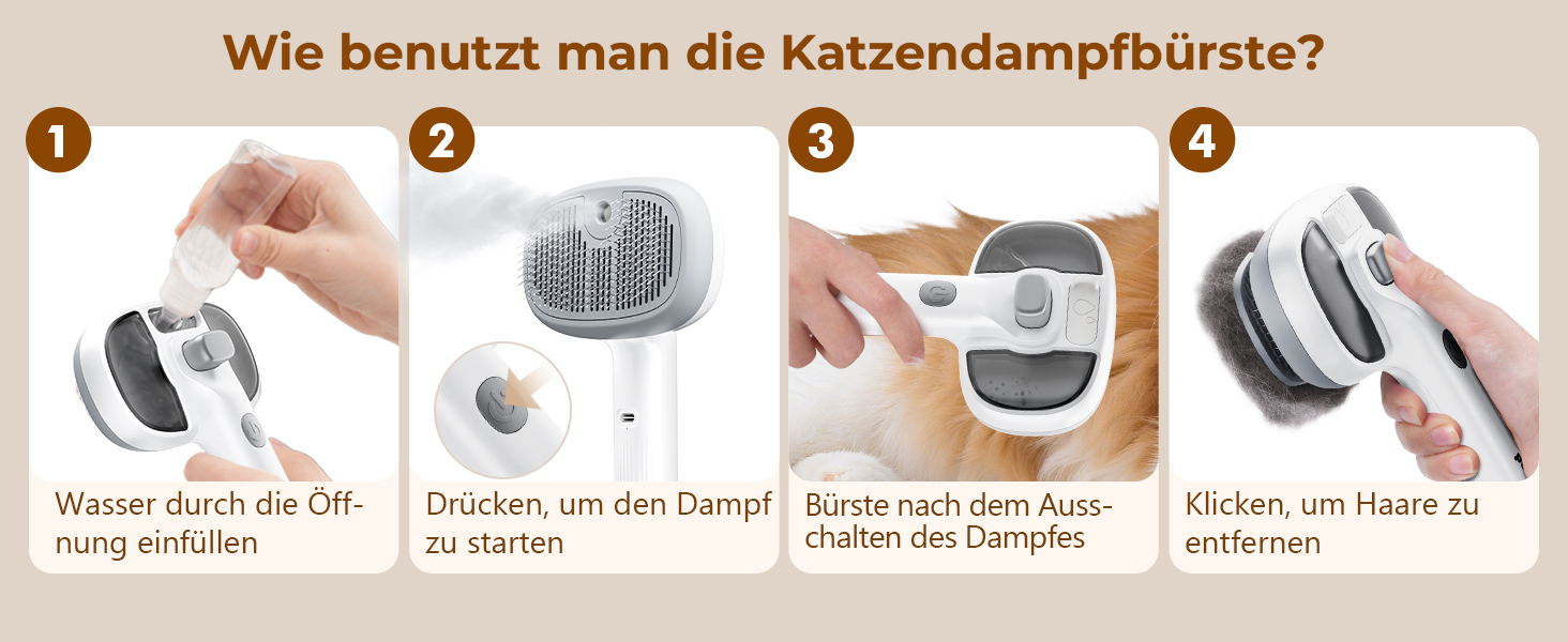 Парфумерна щітка для котів Pecute з функцією розпилення, великий резервуар для води, масажна щітка для видалення шерсті, підходить для собак та котів (зелена)