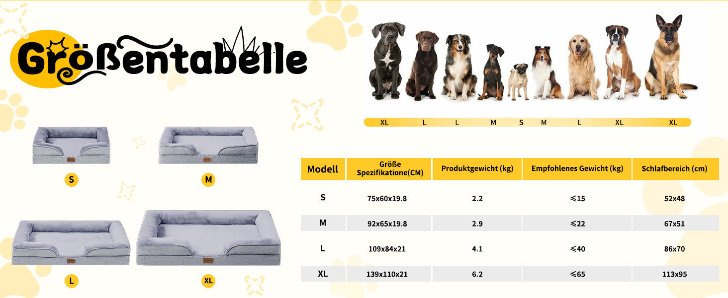 Ортопедичне ліжко для собак маленьких порід 75x60x19,8 см, з високощільним губчастим наповнювачем, для здорових суглобів, знімний водонепроникний чохол, зручне та неслизьке, світло-сірий колір