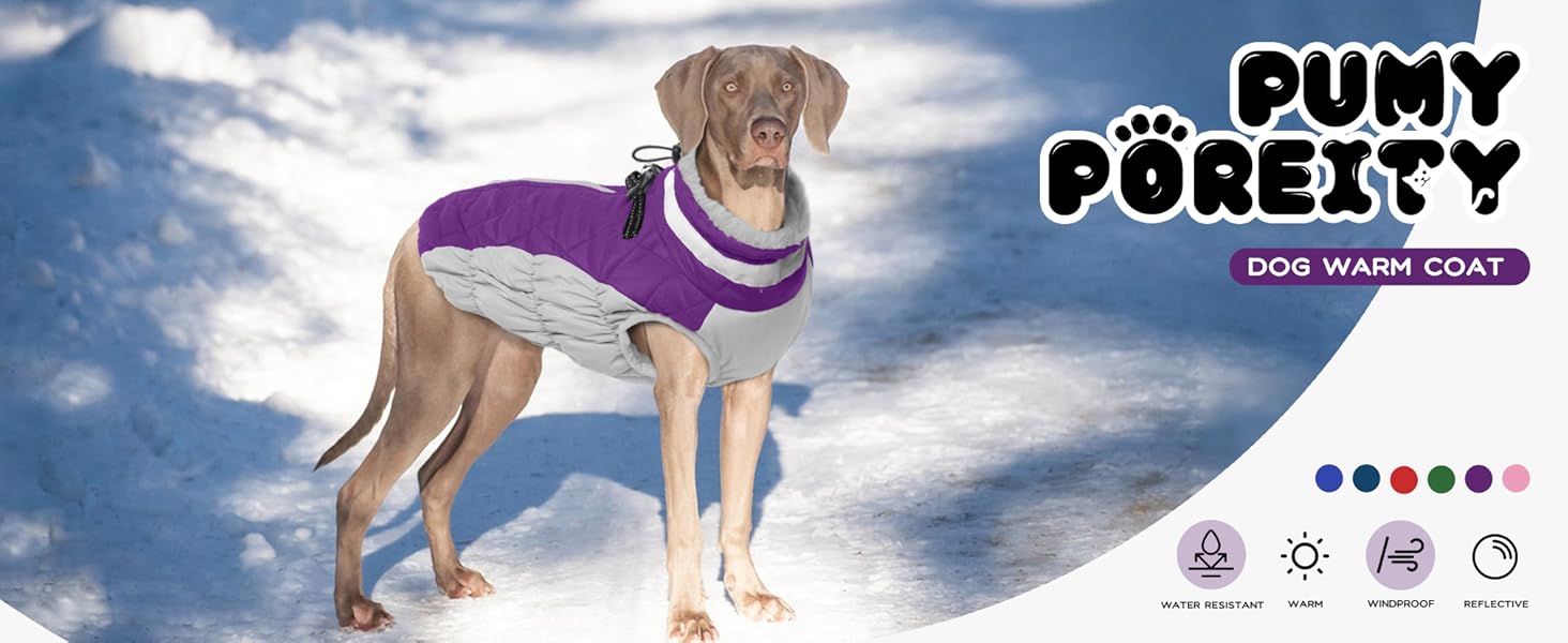 Теплий зимовий одяг для собак PUMYPOREITY: жилет для маленьких собак та цуценят, колір фіолетовий, розмір XS
