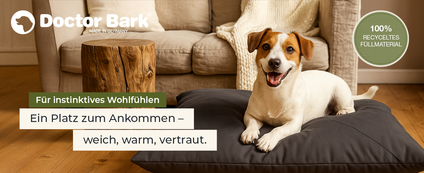 М'яке ліжко для собак великих порід Doctor Bark GreenLabel - зручне, миється, зелене (L)