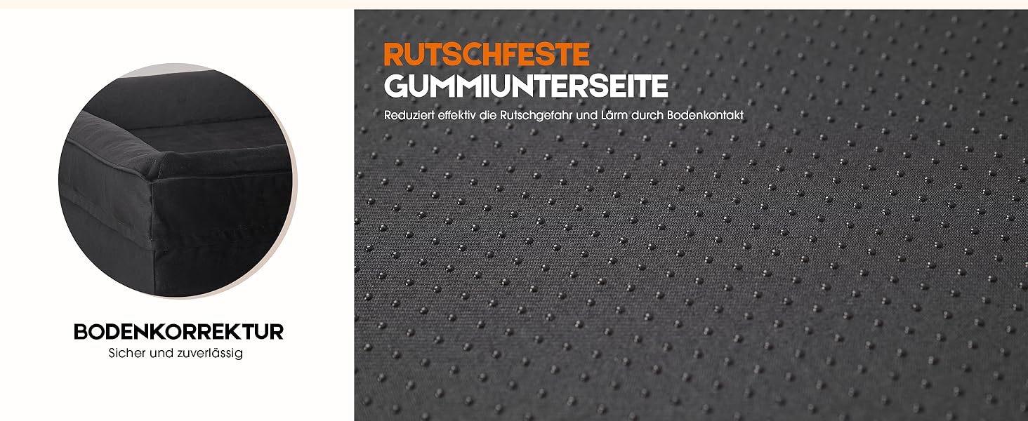 Ортопедичне ліжко для собак XL, корзина для собак, що стирається, з яєцеподібною піною, водонепроникний диван для собак з неслизьким дном та чотиристоронньою подушкою (Чорний, 117x76x19cm)