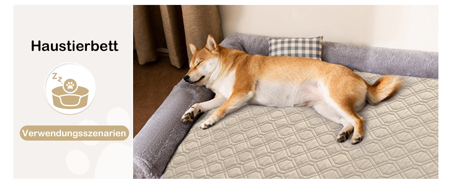 Водонепроникний килимок для собак GYURO - двосторонній, м'який, 97 x 190 см (Хакі) - для великих і маленьких собак, захист дивану, ліжка, авто, придатний для прання