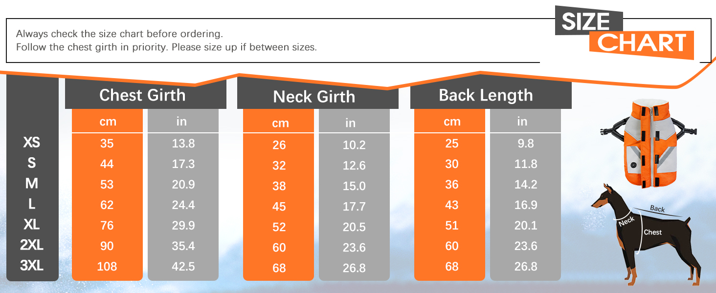 Теплий зимовий куртка для великих собак, флісова підкладка, водонепроникний та вітронепроникний, з блискавкою (Оранжевий, XL)