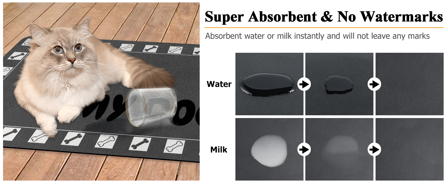 Підкладка під годівницю для собак та котів, 30 x 50 см, сіра, нековзна