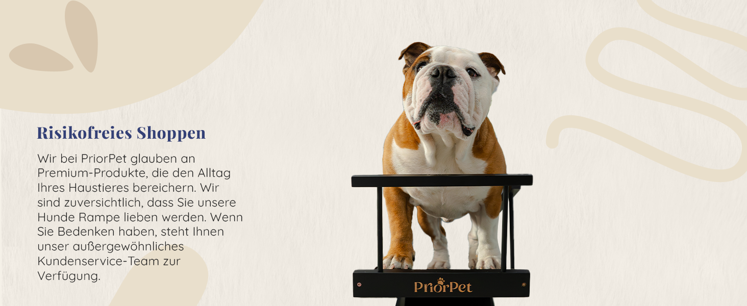 Сходинки для собак PRIORPET з берези з поручнями - регульована висота до 94.5 см - складаються - антиковзні ручки - для малих собак до 23 кг - коричневі (чорні)