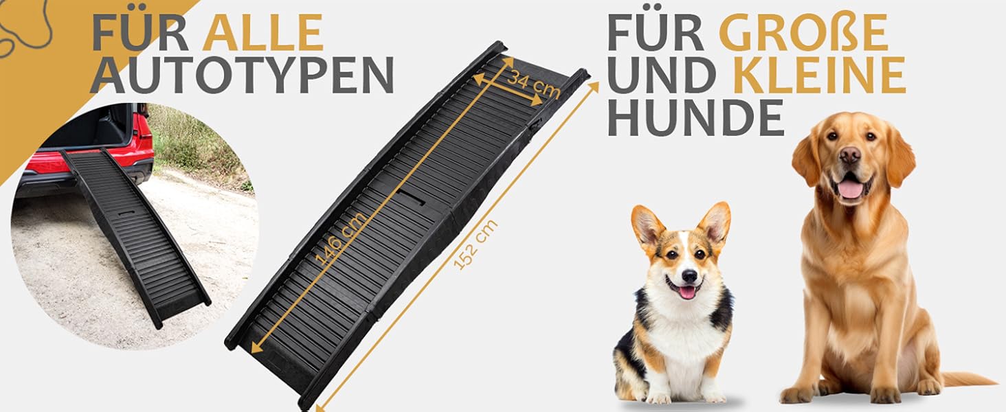 Рампа для собак у автомобіль, алюміній, Petigi, для SUV, антиковзка, вантажопідйомність 70/90/150 кг, моделі 01 та 06