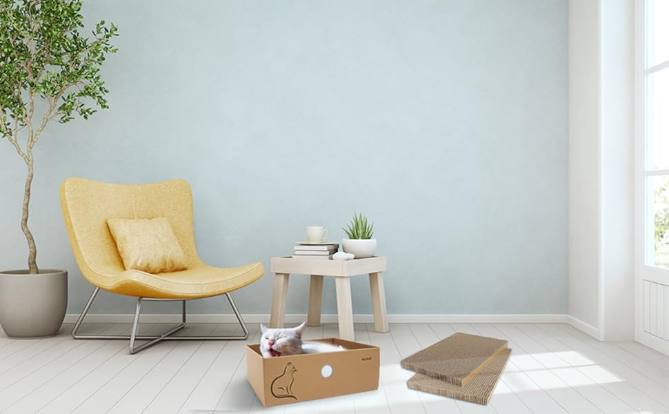 Котячий когтетоп AUSCAT L-подібний з іграшками, 69 см, 4 шт.