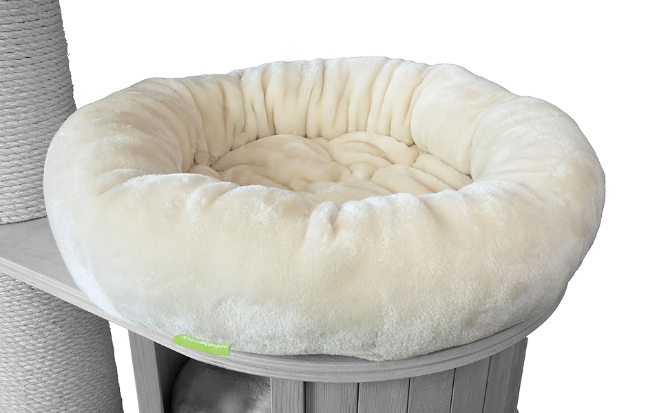 Клітка-лежанка для котячого будиночка Kratzbaumland, сумісна з Natural Paradise та Woody, 50 см, кремовий плюш