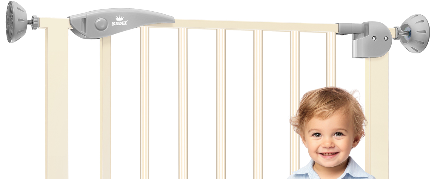 Захист для сходів KIDIZ: сітка-захист без свердління, автоматичне закриття, чорний, 88-94 см