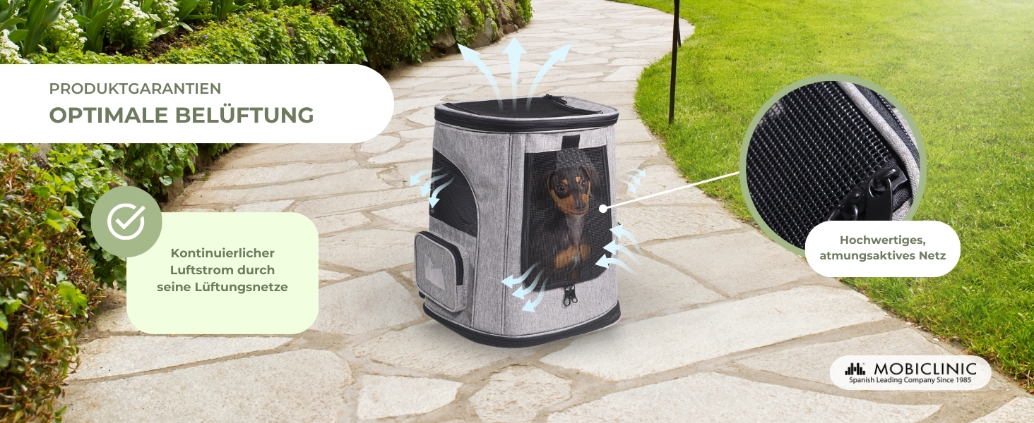 Mobiclinic® Pets: Сучасна переноска-рюкзак для котів та собак, 30x25x40 см, Thor, складна, з сіткою, аксесуари, подвійний хват, регульована