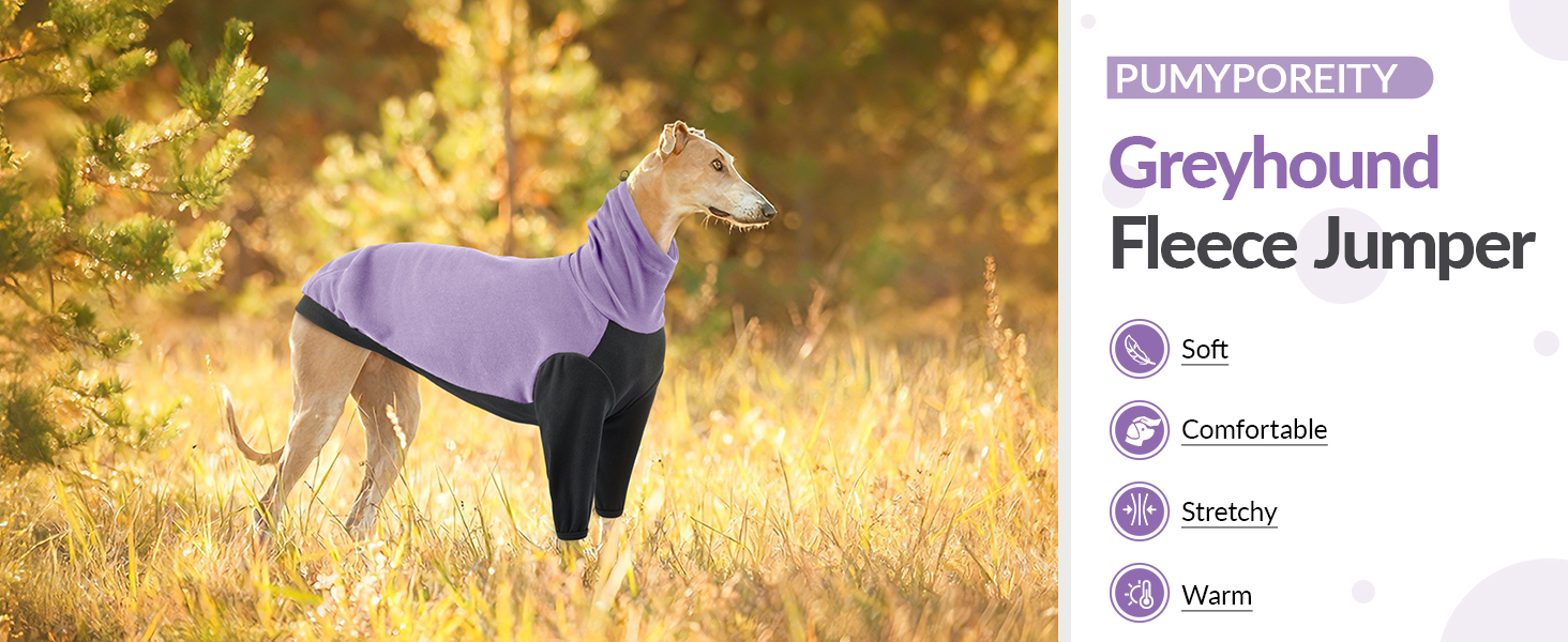 Тепла флісова роба для віндхундів (гріхунди), флісова куртка для віндхундів, одяг Gago для зими, зручний стиль для віндхундів, що мерзнуть (Армійний зелений, фіолетовий, S)