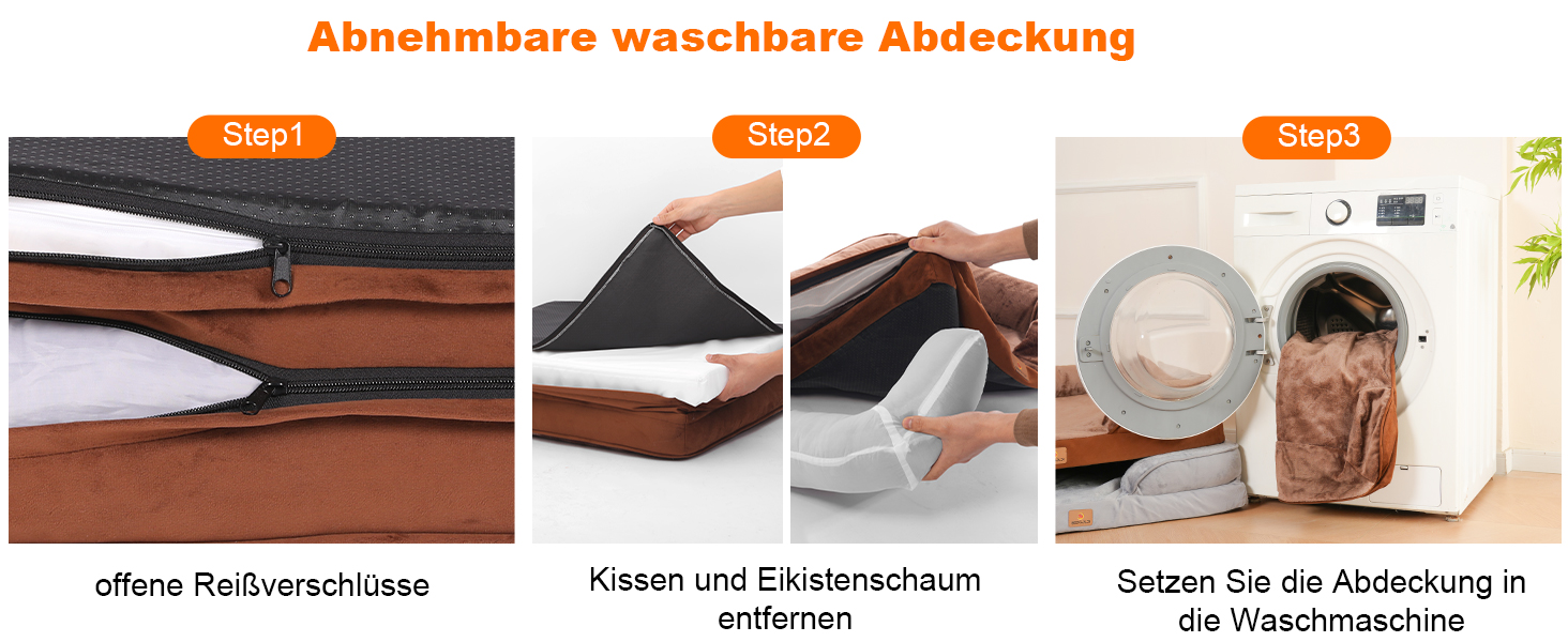 Ортопедичне ліжко для собак великих порід, ергономічне диван-лежанка з піною у формі подушки, водовідштовхуваче ліжко з неслизьким покриттям, 89x63 см, світло-сірий, коричневий, розмір 89 x 63 x 17 см