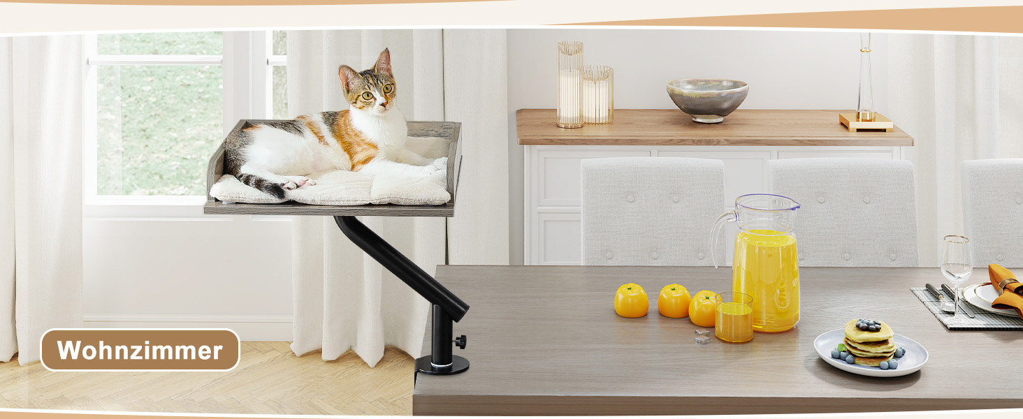 Кішка лежанка PAWZ Road на стіл, дерев'яна, обертова, регульована, гамак для кігтів, до 23 кг, сіра