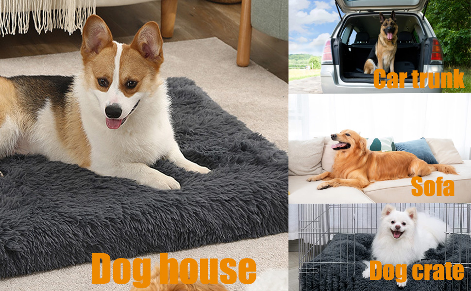 М'яке ліжко для собак середніх порід та котів, 75 x 50 x 8 см, темно-сірий колір