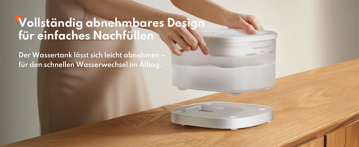 Фонтанчик для котів Homerunpet: тихий, 2.5л, бездротовий, з професійним фільтром, миється у посудомийній машині