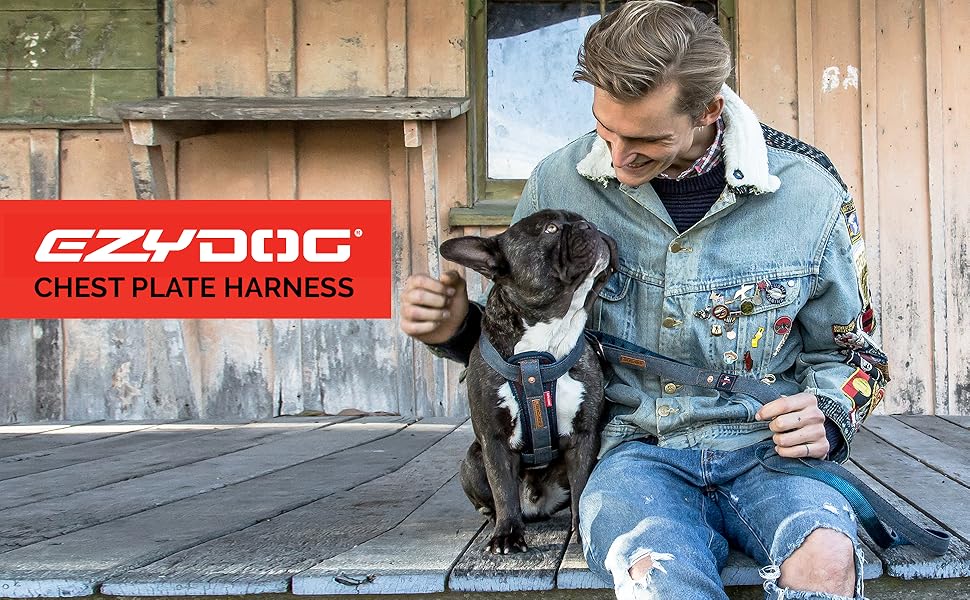 Шлейка EzyDog для собак з кріпленням для автоременю, безпечна, з підкладкою, для маленьких, середніх та великих собак, світловідбиваюча (XL, Чорний) (Double Extra Small, Kordsamt)