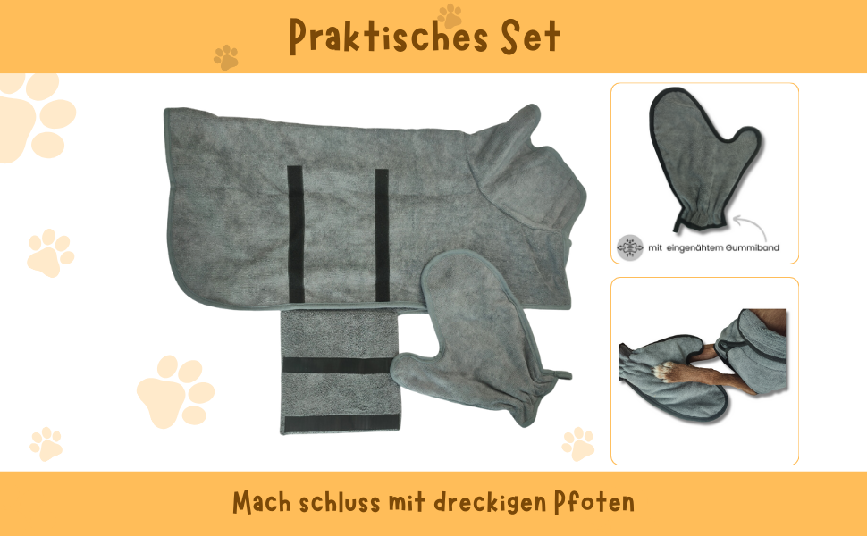 Рушник для собак Luminoza: мікрофібра, швидко сушить, для собак та котів (Сірий)