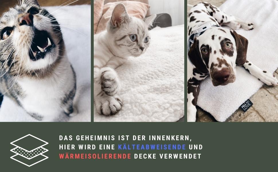 Тепла ковдра для собак Fellou 90 x 64 см - самонагріваюча, миється, без сторонніх звуків, сірого кольору