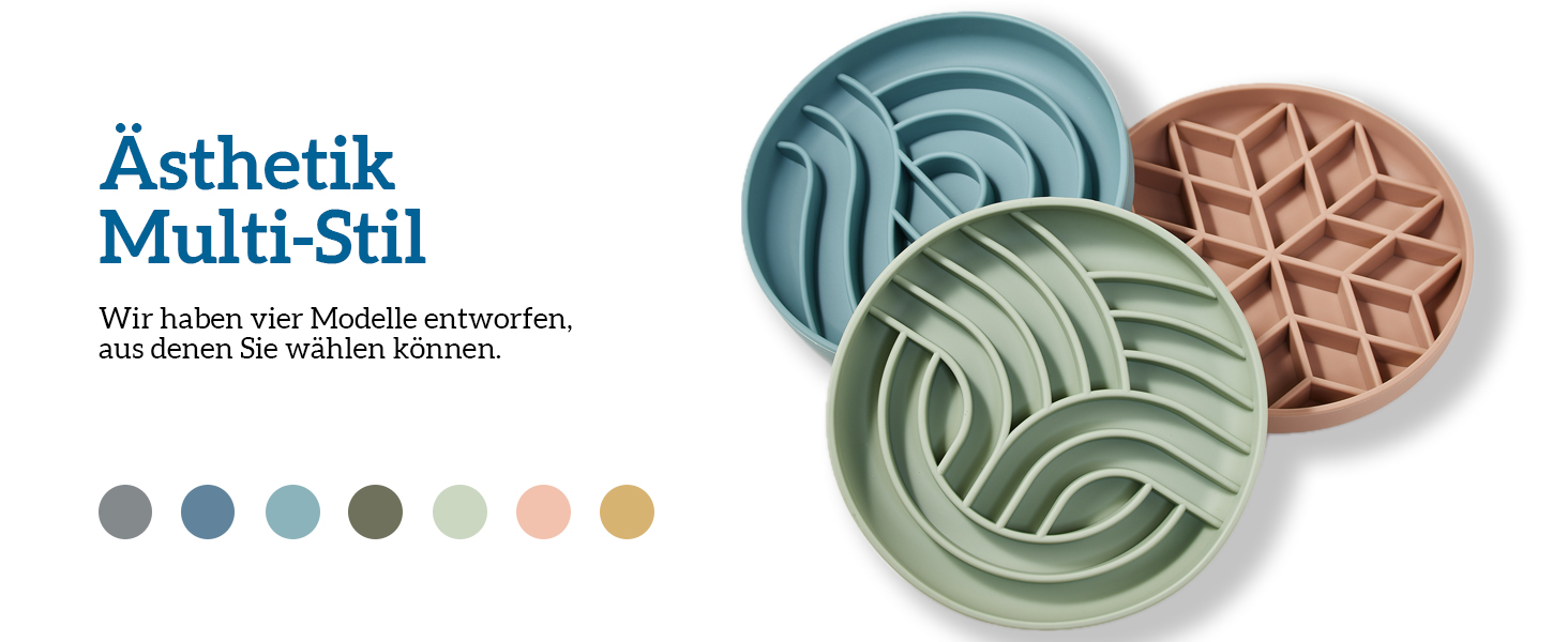 Миска OHMO Anti-Schling Napf для собак (Дерево життя), миска протиковтання для собак, котів, цуценят, здорове харчування, запобігання здуття живота, антиковзаюча, екологічне силікон, світло-зелений, L-Дерево життя