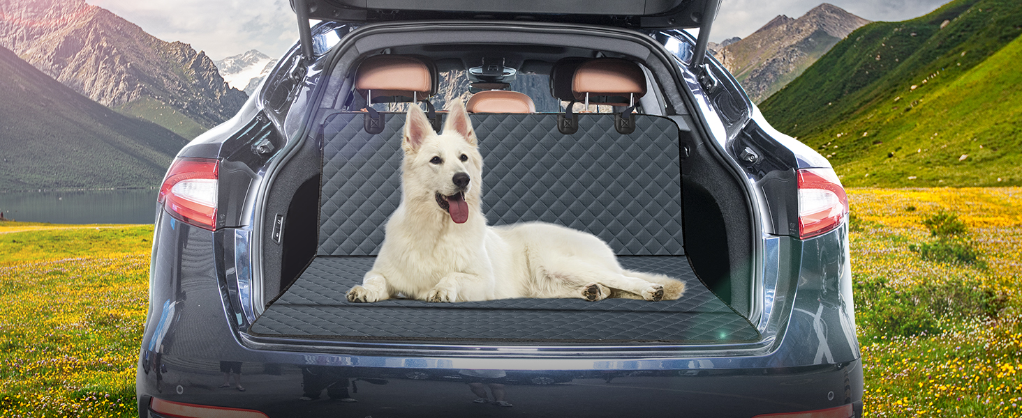 Автоматичний килимок для собак у машину JOEJOY, 137x120 см, чорний/сірий (захист від подряпин, вологості)