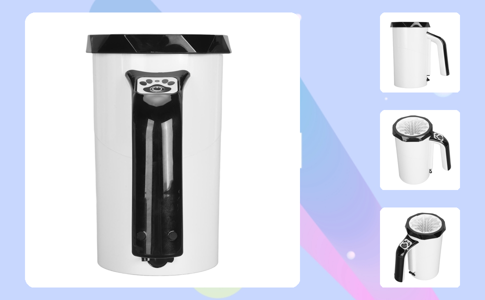 Автоматичний мийка лап для собак, бездротова, чорно-біла