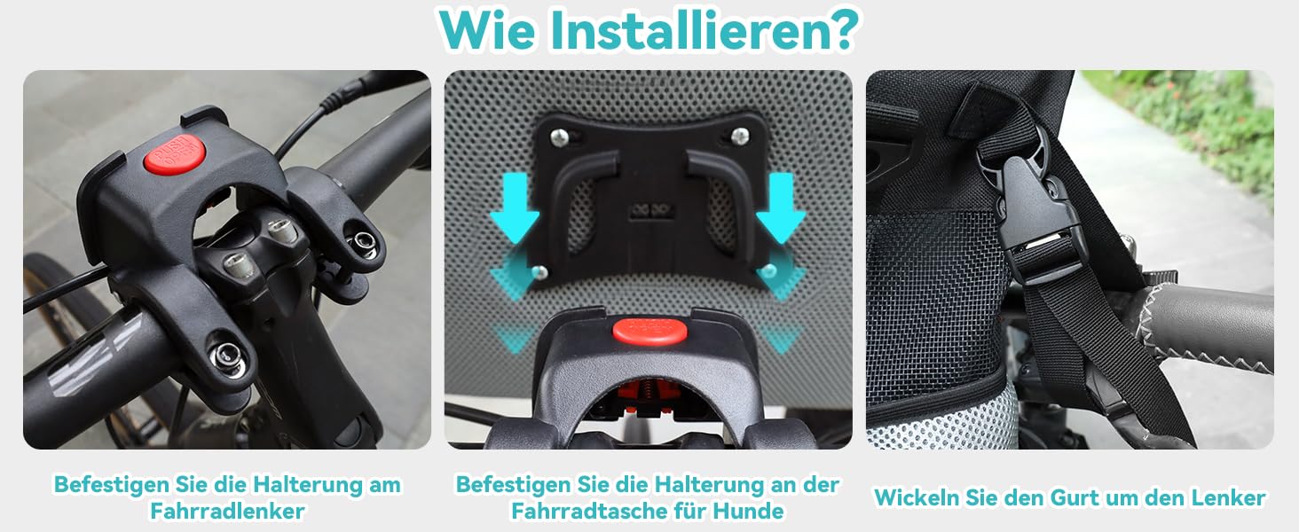 Корзина для собак на велосипед до 3 кг, з кріпленням Φ53 мм, рюкзак-сумка на плече, автокрісло з дихаючою сіткою, водонепроникне сидіння для маленьких собак