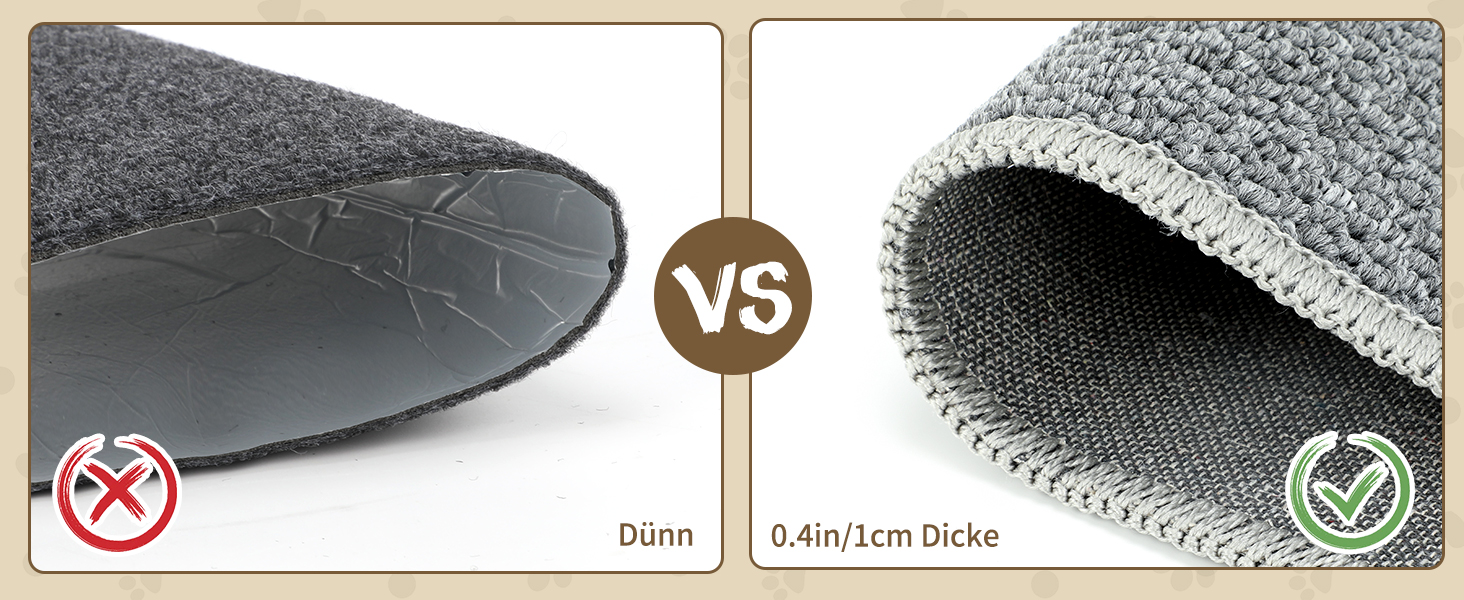 Килимок для дряпання котів FHTONGE 71x15.8 см з сизалю для кріплення на стіну, сірий