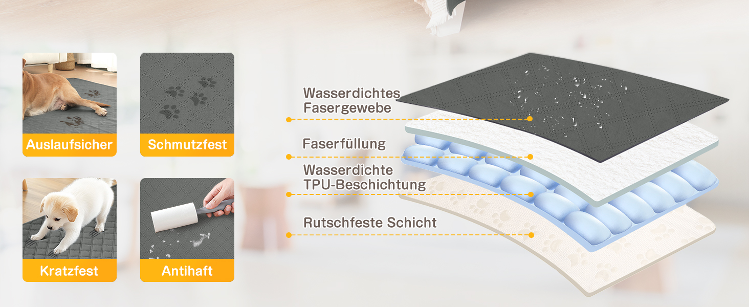 Водонепроникний килимок для собак, диванів та ліжок, захист меблів від шерсті та подряпин, для собак та котів (152x203 см)